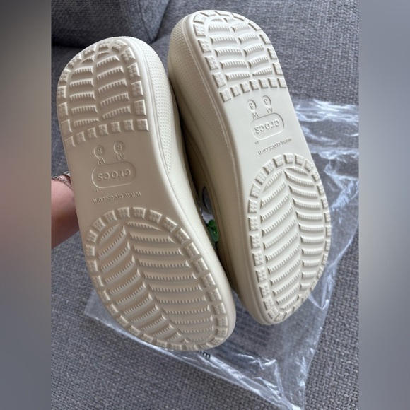 Crocs Crush Platform Slide Sandals Size 8 Women’s Beige - Picture 10 of 12